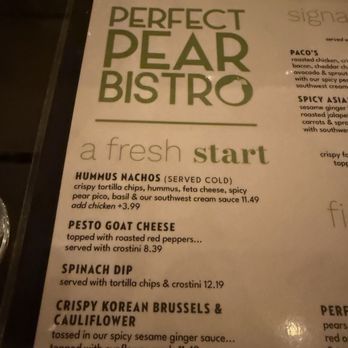 Perfect Pear Bistro - Menu - New American Near Me - Tempe, Arizona