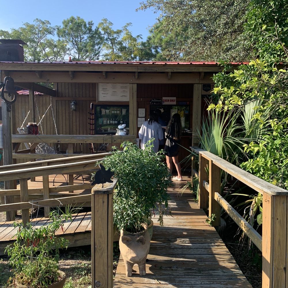 Lillie's Q - a wooden walkway leading to a restaurant - Barbeque Near Me - Miramar Beach, Florida Lillie's Q - a wooden walkway leading to a restaurant - Barbeque Near Me - Miramar Beach, Florida