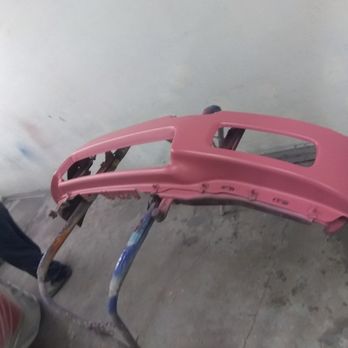 Touch Up - Paint chrome bumper to red - Body Shops Near Me - Arlington, Texas