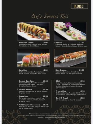 Menu photo 6 Kobe Hibachi Sushi Hermiston, OR