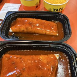 Taco Casa - Two chiladas, no olives, no beans with the cheese on the side