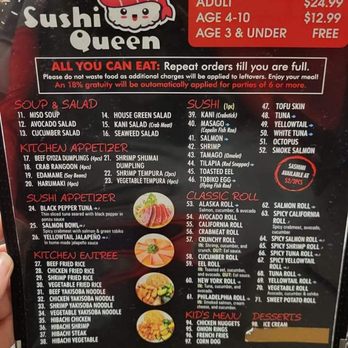 Sushi Queen - Menu - Sushi Bars Near Me - Tonawanda, New York