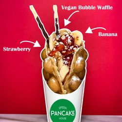 Opera Pancake House - Vegan bubble waffle