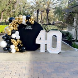 Legendary Events - 40th birthday set up