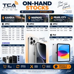 Aloha Phone Repair by TCA Wireless - Honolulu - Updated on-hand stock at TCA Wireless. Available across our 3 Oʻahu locations. Message us to check availability or reserve.
#TCAWireless