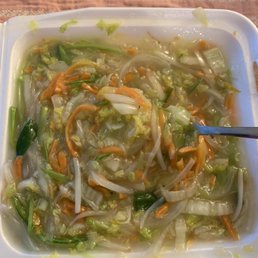 This is Vegetable Chow Mein... I think the picture speaks for itself. This is literally soup! Yuck. 1/10 do not recommend. This is Vegetable Chow Mein... I think the picture speaks for itself. This is literally soup! Yuck. 1/10 do not recommend.