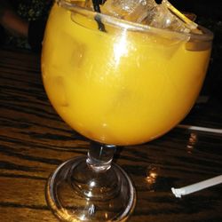 Chicken chimichangas and a mango margarita!!