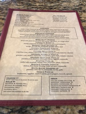 Menu photo 7 Carmelas Brick Oven Pizza Stuart, FL