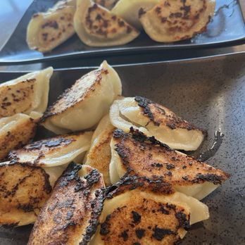 Mason's Dumpling Shop - Aurora - Pan Fried Beef and chicken dumplings. They aren't burnt, it's intentional char and delicious - Chinese Near Me - Aurora, Colorado
