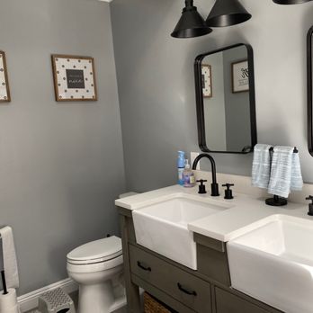 Royal Home Builders - Double vanity and toilet area. - General Contractors Near Me - Reseda, California