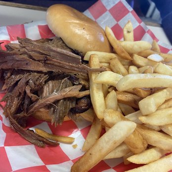 Carsons Bbq & Catering - a pulled pork sandwich and french fries - Barbeque Near Me - Bloomington, Indiana Carsons Bbq & Catering - a pulled pork sandwich and french fries - Barbeque Near Me - Bloomington, Indiana