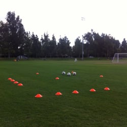 Studio Soccer Training - Lots of footwork/skill exercises to start my son's session here at Hicks Canyon Community Park.