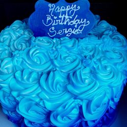 a blue birthday cake a blue birthday cake