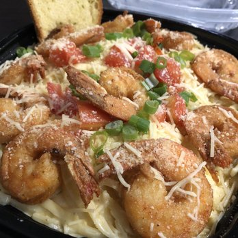 Krab Kingz - Fried shrimp pasta loaded with shrimp - and garlic bread on the side. - Seafood Near Me - Florida City, Florida Krab Kingz - Fried shrimp pasta loaded with shrimp - and garlic bread on the side. - Seafood Near Me - Florida City, Florida