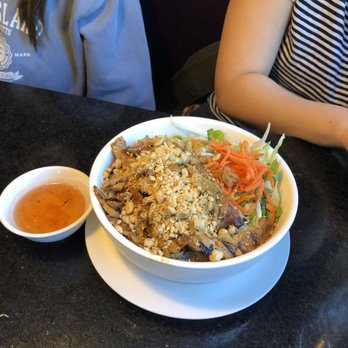 Pho Street - Cold noodles rice vermicelli rice with spring roll on top - Vietnamese Near Me - Bryn Mawr, Pennsylvania