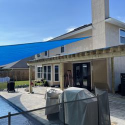 M & E Outdoor Improvements - 16x30 pergola with roof and drip edge flashing