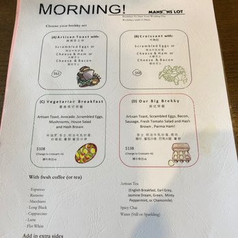 Mansons Lot - Morning menu - Cafes Near Me - Hong Kong, HK Mansons Lot - Morning menu - Cafes Near Me - Hong Kong, HK