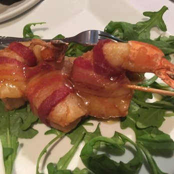 La Campagnola - Bacon wrapped shrimp on a skewer appetizer - Italian Near Me - Shamong, New Jersey La Campagnola - Bacon wrapped shrimp on a skewer appetizer - Italian Near Me - Shamong, New Jersey