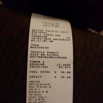 Circle K - a receipt for a coffee shop - Convenience Stores Near Me - Thornton, Colorado