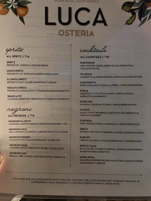 Menu photo 6 Luca Osteria Coral Gables, FL Menu photo 6 Luca Osteria Coral Gables, FL