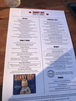 Menu photo 3 Danny Boy Bar & Grill Brewster, WA Menu photo 3 Danny Boy Bar & Grill Brewster, WA