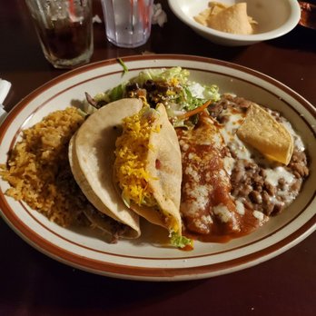 Caballo Blanco - Build your own 3 items: carne asada taco, crunchy carnitas taco, cheese enchilada. W/ side of beans and rice - Mexican Near Me - Sacramento, California Caballo Blanco - Build your own 3 items: carne asada taco, crunchy carnitas taco, cheese enchilada. W/ side of beans and rice - Mexican Near Me - Sacramento, California
