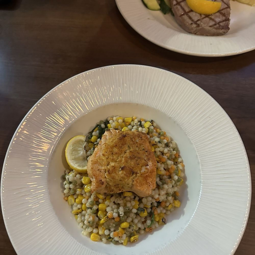 Chix on the Beach - Stuffed salmon - Seafood Near Me - Virginia Beach, Virginia Chix on the Beach - Stuffed salmon - Seafood Near Me - Virginia Beach, Virginia