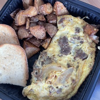 Grump's Cafe - Crofton - Philly omelette w/ home fries - Breakfast & Brunch Near Me - Gambrills, Maryland