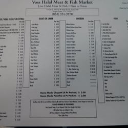 Voss Halal Meat & Fish Market - Menu