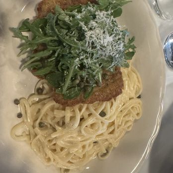 Paulie's Fine Italian - Veal Milanese with lemon caper linguine - Italian Near Me - Charleston, West Virginia Paulie's Fine Italian - Veal Milanese with lemon caper linguine - Italian Near Me - Charleston, West Virginia