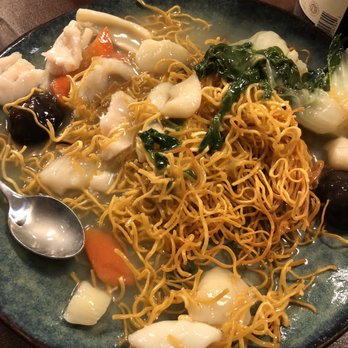 King Wah - Seafood pan fried noodles - This was take out cause me and my niece and nephew were too full to eat In restaurant - Dim Sum Near Me - Pleasanton, California