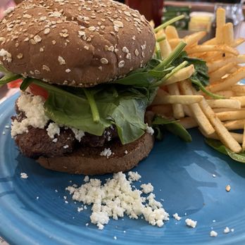 Barnabys Cafe - Spinach & Feta Burger - American Near Me - Houston, Texas