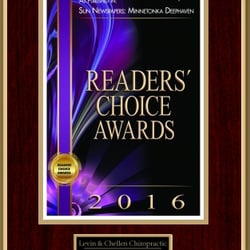 Levin and Chellen Chiropractic - Thank you Minnetonka and Deephaven for voting Levin and Chellen Chiropractic your favorite chiropractic office in the 2016 Readers Choice