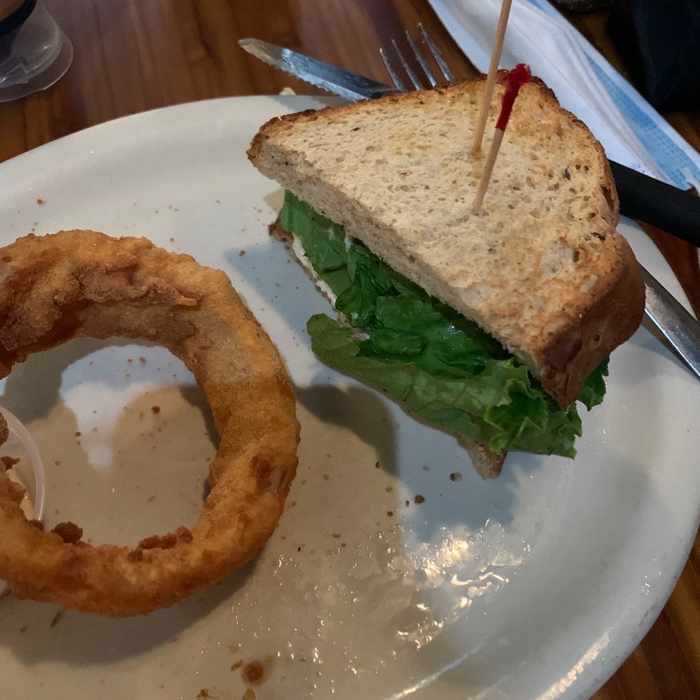 O'Toole's Restaurant & Pub - What's left of my lunch ... chicken salad on toasted rye with onion rings !!! - American Near Me - Richmond, Virginia O'Toole's Restaurant & Pub - What's left of my lunch ... chicken salad on toasted rye with onion rings !!! - American Near Me - Richmond, Virginia