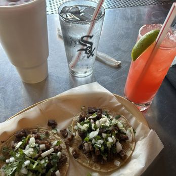 Martinez Supermarket - Steak tacos and strawberry margarita - Grocery Near Me - Chicago, Illinois