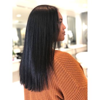 Cut On Curly Hair Then Styled Straight For A Fun Night Out In The