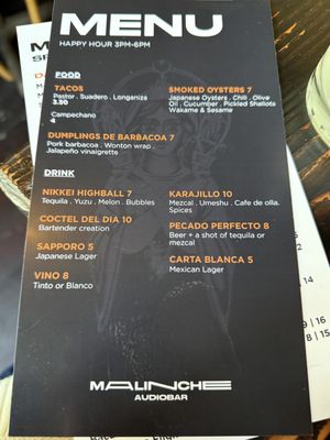 Menu photo 1 Malinche Audiobar Denver, CO