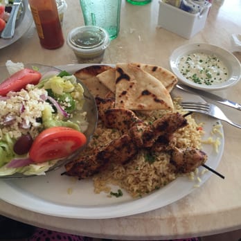 The Dune Deck Cafe - Chicken platter w greek salad, pita&tatziki - Breakfast & Brunch Near Me - Lantana, Florida The Dune Deck Cafe - Chicken platter w greek salad, pita&tatziki - Breakfast & Brunch Near Me - Lantana, Florida
