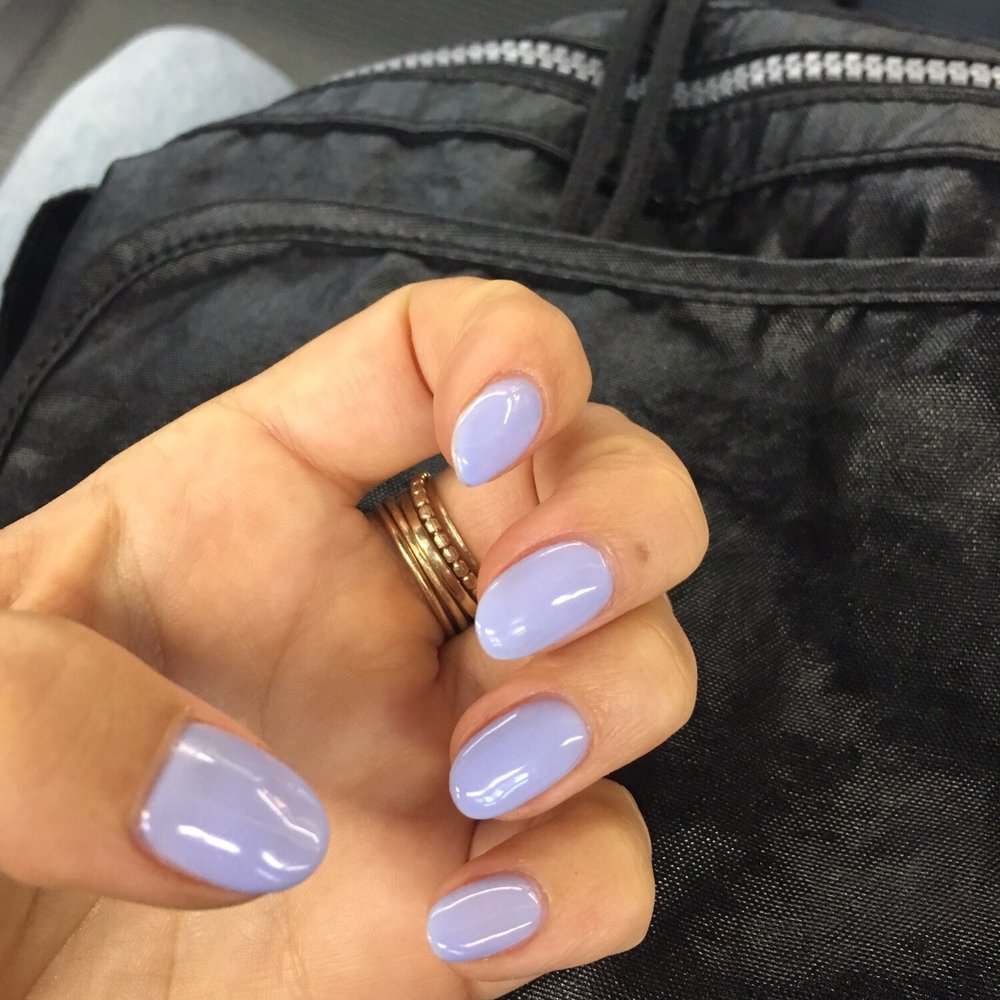 Spectrum Nail Spa - custom color - light blue translucent polish over a darker purple - Waxing Near Me - San Francisco, California Spectrum Nail Spa - custom color - light blue translucent polish over a darker purple - Waxing Near Me - San Francisco, California