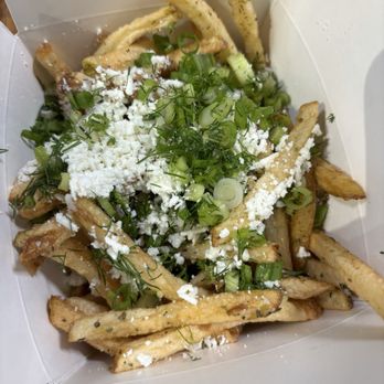 Nick The Greek - Fries - omit the garlic if you can...or ask for less - Salad Near Me - Santa Barbara, California Nick The Greek - Fries - omit the garlic if you can...or ask for less - Salad Near Me - Santa Barbara, California