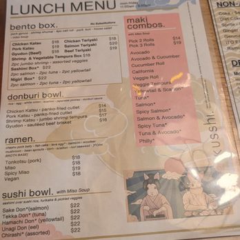 Kusshi - Lunch Menu - Sushi Bars Near Me - Washington, DC, District of Columbia