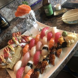 a platter of sushi a platter of sushi