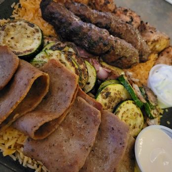 Mo’s Falafel House - Meat lovers sampler platter. - Falafel Near Me - Morristown, Tennessee Mo’s Falafel House - Meat lovers sampler platter. - Falafel Near Me - Morristown, Tennessee