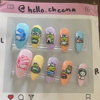 Nail Artistry - Keroppi and Jinro - Nail Salons Near Me - Fullerton, California Nail Artistry - Keroppi and Jinro - Nail Salons Near Me - Fullerton, California
