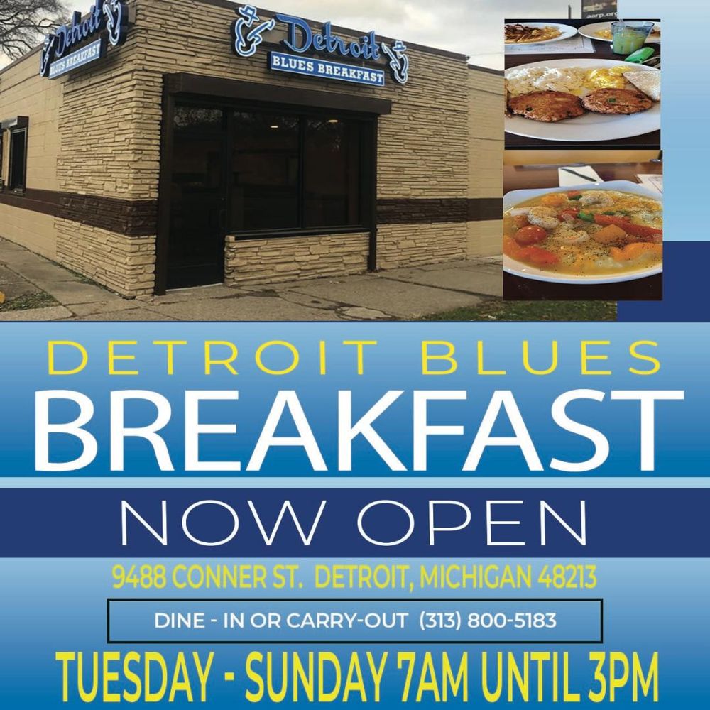 DETROIT BLUES BREAKFAST CLOSED 9488 Conner St, Detroit, Michigan