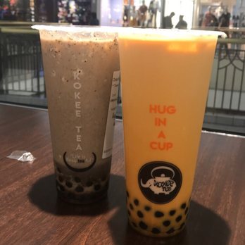 Kokee Tea - Oreo Milk Tea (left) and Tiger Milk Tea (right). Both with honey boba - Bubble Tea Near Me - Alpharetta, Georgia Kokee Tea - Oreo Milk Tea (left) and Tiger Milk Tea (right). Both with honey boba - Bubble Tea Near Me - Alpharetta, Georgia
