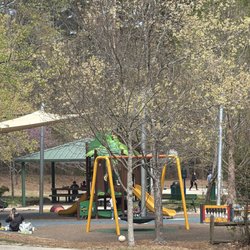 Ed Yerha Park - Shaded kiddie play area, unshaded kiddie play area, and another covered picnic area.
