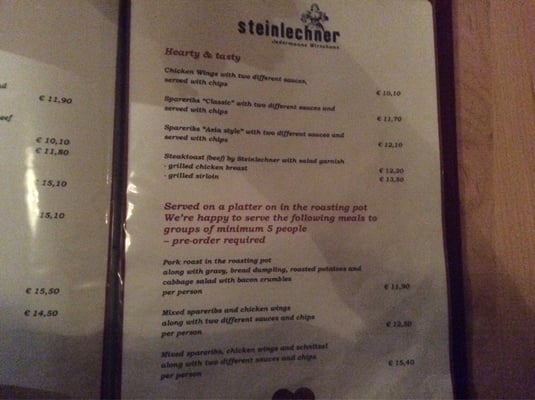 Menu photo 1 Steinlechner Jedermann's Wirtshaus Salzburg, 5 Menu photo 1 Steinlechner Jedermann's Wirtshaus Salzburg, 5