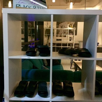 Modern Gravity - Shelf of slippers. - Float Spa Near Me - Edmonton, Alberta Modern Gravity - Shelf of slippers. - Float Spa Near Me - Edmonton, Alberta