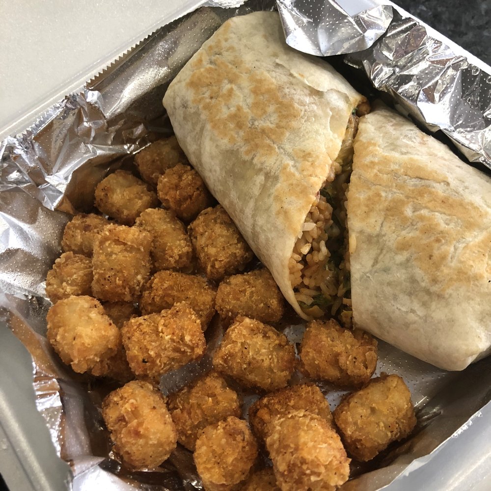 Seoul Casa - Spicy pork kimchi burrito with tater tots - Korean Near Me - Anchorage, Alaska